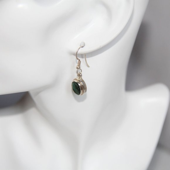 Sterling Silver Ruby Zoisite Dangle Earrings - Picture 6 of 12